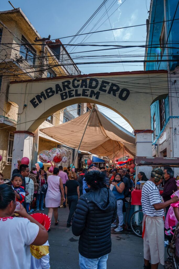 The entrance to Xochimilco - Embarcadero Belem.