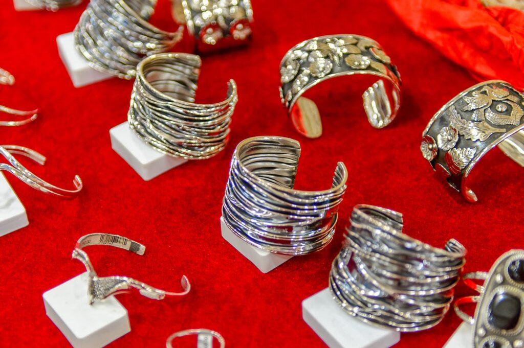 Silver jewellery from Taxco.