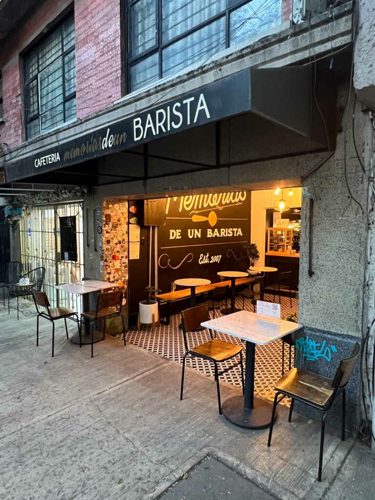 Memorias De Un barrista - one of the best coffee shops in Mexico City.