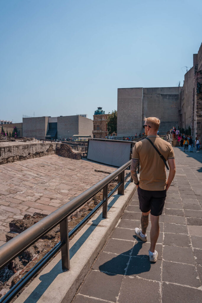 Robin exploring the Templo Mayor in Downtown Mexico City